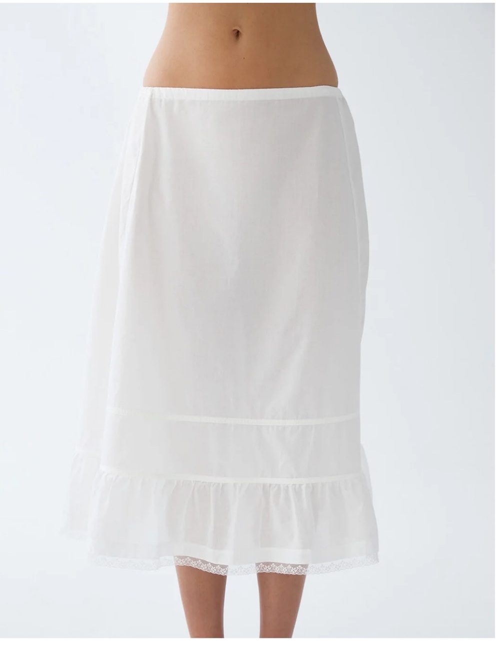 NWT cou cou The Petticoat Skirt in White, S/M